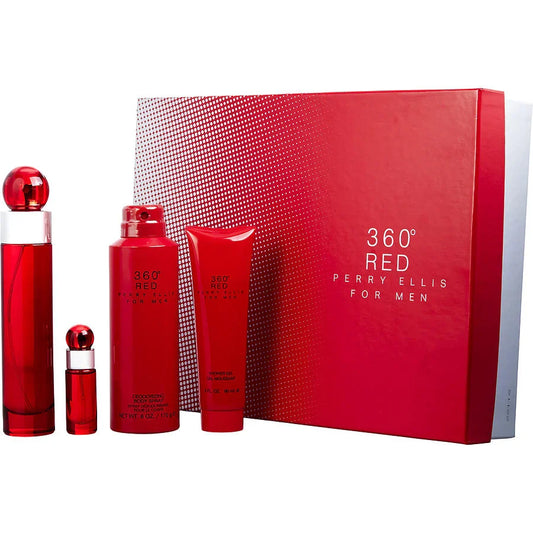 Perry Ellis 360 Red  SET 4 PIEZAS