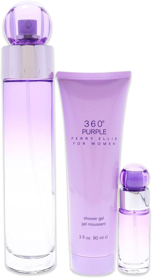 Perry Ellis 360 Purple 3Pc Gift Set For Women