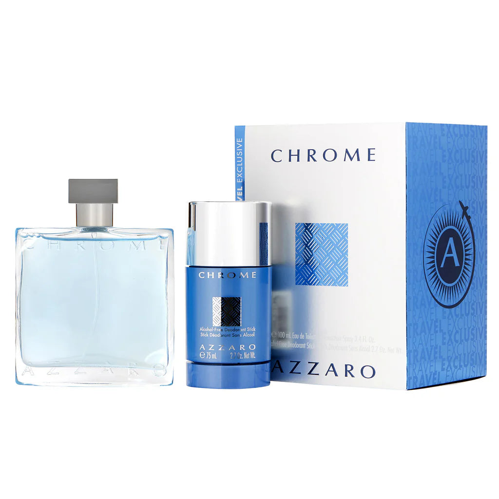 Azzaro Chrome Travel Set